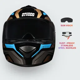 studds Drifter D5 Fiker ISI Certified with Dual Visor & Spoiler Full Face Helmet Helmet Motorbike Helmet image 2