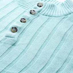 roadster Men Self Design Off Shoulder Blue Sweater image 2