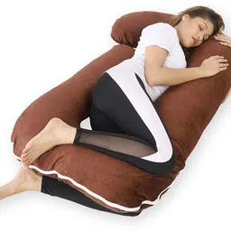 ozly Microfibre, Polyester Fibre Pregnancy Pillow Pack of 1 Solid ultra soft j shaped pillow-picture-10