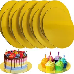 khaana packaging Cake Box Cardboard Cake Base & Cake Box | Cake Base 8-inch Round | Cake Box 8x8x5 | Cake Decoration Packaging Box image 4
