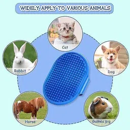goat Grooming kit self slicker brush & Bath brush & Bath scrubber 3 in 1 combo pack Basic Comb for Dog & Cat image 4