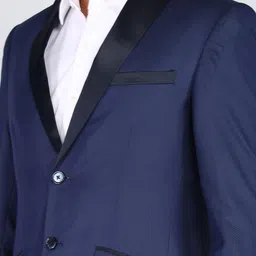 peter england Men Self Design Tuxedo Style Formal Blazer image 5