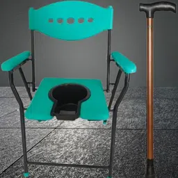 cutfine Free combo leg stick&Commode For Toilet,Comfortable For Elderly Pregnant Women Commode Chair-picture-21