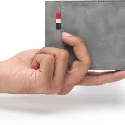 highlark Men Evening/Party, Casual, Formal, Travel, Trendy Grey Artificial Leather Wallet-picture-11