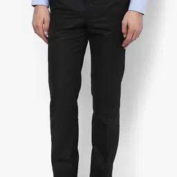 ad & av Men Regular Fit Black Viscose Rayon Trousers image 1