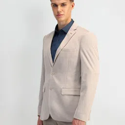 arrow Men Printed Single Breasted Formal Blazer image 4