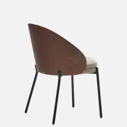 casacraft from pepperfry Adam Fabric Dining Chair In Beige Colour image 5