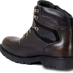 bacca bucci Mens 6 inches Steel Toe Cap Real Grain Leather Outdoor Laceup Boots/Warranted Qualtiy & Durable Boots For Men image 4