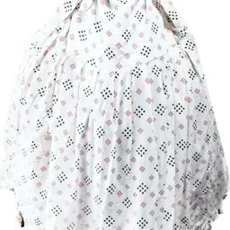 yuvam Printed Cotton Blend Women White Scarf image 2