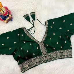 vaishnavi creation V-Neck Women Blouse-picture-15