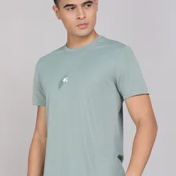 hrx by hrithik roshan Men Graphic Print Round Neck Polyester Light Green T-Shirt image 3