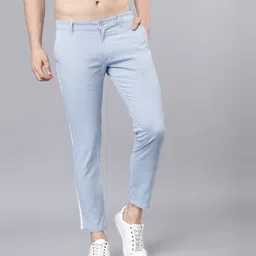highlander Men Skinny Fit Blue Cotton Blend Trousers-picture-20