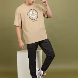 highlander Men Regular Fit Black Cotton Blend Trousers image 3