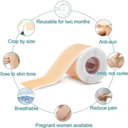 kauldvishe 4pcs Silicone Scar Sheets Scar Removal for Scar Removal, Tear Silicone Tape Roll Crepe Bandage image 3