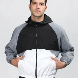 CHKOKKO WIND CHEATER Self Design Men Wind Cheater image 1