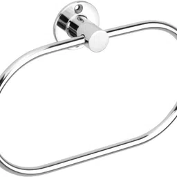 kanjal High Grade Stainless Steel Towel Ring Napkin Stand Towel Holder Napkin Ring Towel stand Cloth Hanger Modern Bathroom Accessories (Chrome Finish, Anti Rust) 20 inch 1 Bar Towel Rod-picture-10