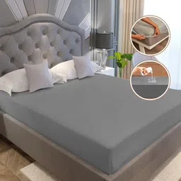 poorak Double Size Fitted Terry Cotton Waterproof, Breathable, Stretchable Mattress Cover-picture-28