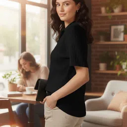 leriya fashion Women Regular Fit Self Design Spread Collar Casual Shirt image 3