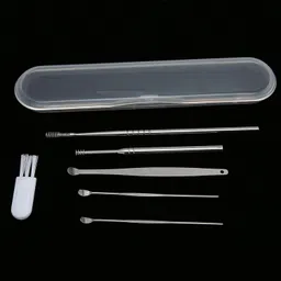 gk appliances Ear wax Remover with LED Flashlight Earpick 2 pack + Ear Wax Cleaner Kit(6 pcs) image 2