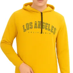 Men Full Sleeve Printed Hooded Sweatshirt-image-0