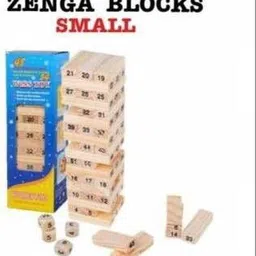 white popcorn Mini Jenga Wooden Blocks Building Tumbling Tower Game For Kids-picture-15