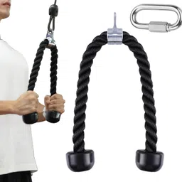 ymd Tricep Rope Cable Attachment Handle Machine Exercise Chrome PressDown With Lock Multi-training Bar-picture-11