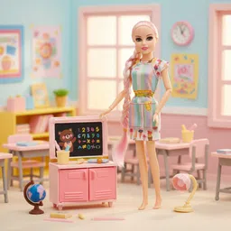 fairies & princess Teacher Doll Set with Classroom Accessories Learning & Pretend Toy Set for Kids image 4