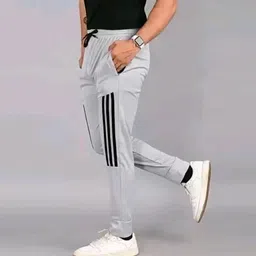 adibok Pack of 2 Men Striped Multicolor Track Pants image 3