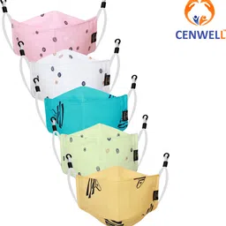 cenwell 5 Pc 3D Anti Pollution Kids Face Mask Reusable Adjustable Boys Girls Children MASK FOR KIDS Reusable, Washable Cloth Mask With Melt Blown Fabric Layer image 2