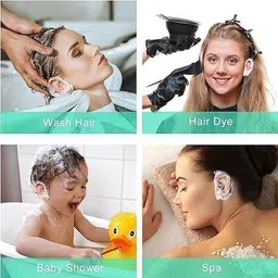 nd brothers Ear Cover for Shower 100 Pcs, Waterproof Ear Protector, Ear Shower Caps ND23 image 5