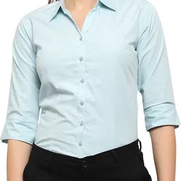 blue ronin Women Regular Fit Solid Spread Collar Casual Shirt-picture-20