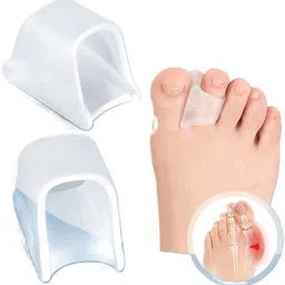 alexvyan 1 Pair Toe Divider Seperator Bunion Pads Gel Spreader Correct Crooked Toes Finger Support image 1