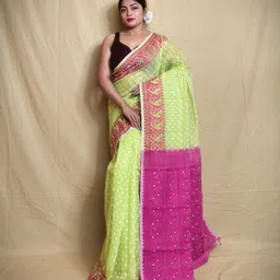 spfashion Self Design, Woven Jamdani Cotton Silk Saree-picture-38