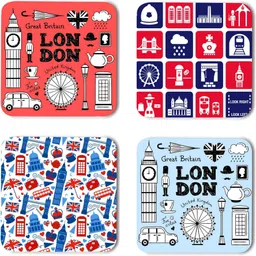 radanya Square Wood Coaster Set-picture-15