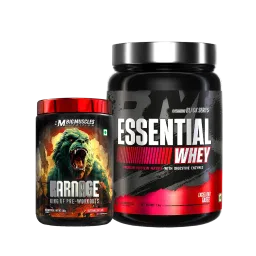 Bigmuscles Nutrition Essential Whey (1kg, Rich Chocolate) + Bigmuscles Nutrition Karnage Pre workout (60 Servings, Watermelon Lime)-picture-28