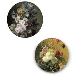 the artment Indian Fine Green Canvas Framed Floral Art Print Set of 2 image 2