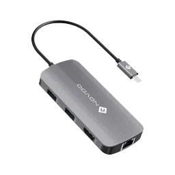 NOVOO 7-in-1 USB 3.0 Type C to USB 2.0 Type C, USB 2.0 Type A, USB 3.0 Type A, HDMI, LAN Port USB Hub (Pass-Through Charging, Dark Grey)-picture-14