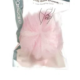 basicare Pink Pumpkin Bath Sponge With Ribbon image 3
