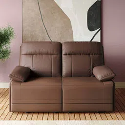 godrej interio Indus Leatherette 2 Seater Recliner In Burgandy Colour-picture-16