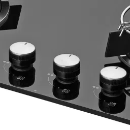 KAFF HBR 604 A Tempered Glass Top 4 Burner Automatic Electric Hob (Matte Enamelled Pan Support, Black) image 4