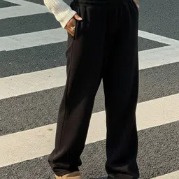 dockstreet Women Solid Black Track Pants-picture-28