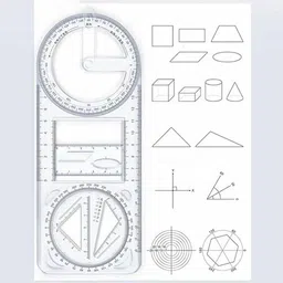 m mod con 2 pc-Geometric Ruler|geometry|multifunctional Math Transparent Plastic ruler Ruler-picture-13