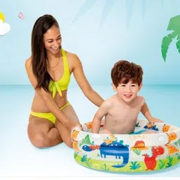 tiny tales Beach Buddies 3 Ring Baby Pool With Free Pump Inflatable Swimming Pool-picture-11