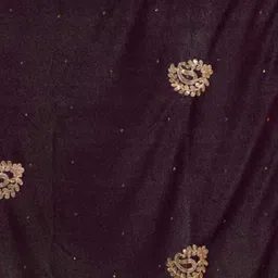 ana collection Velvet Embroidered Purple Women Dupatta image 4