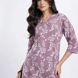 anouk rustic Women Floral Print Pure Cotton Straight Kurta-picture-10