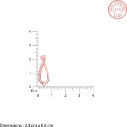 giva 925 Silver Rose Gold Fashionista Earrings Zircon Sterling Silver Drops & Danglers image 4