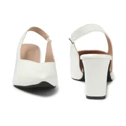 yes miss GlazeCharm Glossy Pointed-Toe Slingbacks with Stylish Block Heels image 2