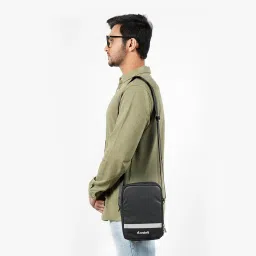 CRALOFT Premium Sling Bag for Men and Women, Small Passport Travel Bag with Water-resistant, and Small Sling Bag (Black) image 4