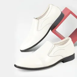 fausto Men Leather Formal Pull-On Shoes image 1