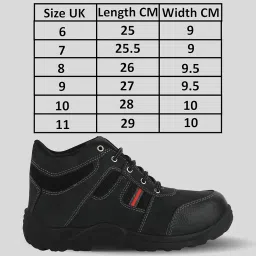 elecant Lace-up Steel Toe Safety Shoes for Construction, Factory and Industrial Work||Black Safety Shoes for Men image 5